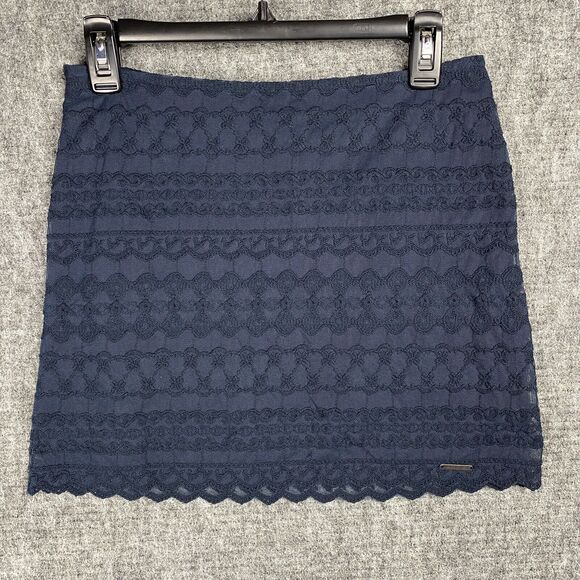 Abercrombie Fitch Skirt Womens 4 Blue Short Mini Straight Pencil Casual Party - Picture 1 of 11
